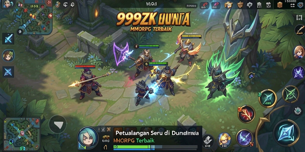 Tampilan menarik dari gameplay MMORPG 999ZK yang memukau.