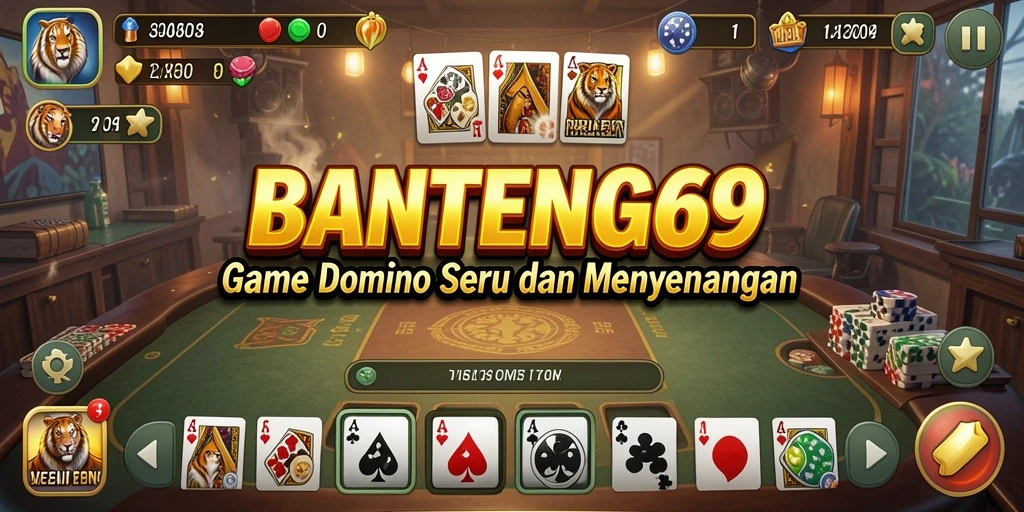 Tangkapan layar dari gameplay seru BANTENG69 yang menunjukkan pertempuran Domino.