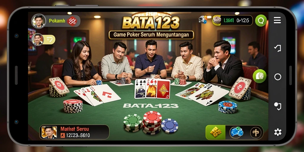 Tampilan gameplay menarik dari BATA123 yang menunjukkan aksi Poker seru.