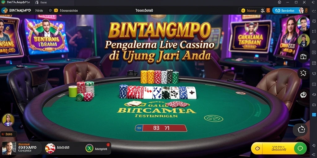 Tampilan gameplay BINTANGMPO dengan dealer live yang menarik.