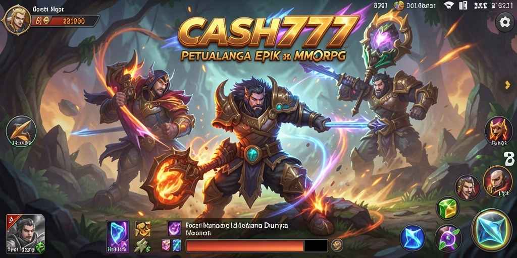 Screenshot gameplay CASH777 yang menampilkan aksi pertarungan seru antar pemain.