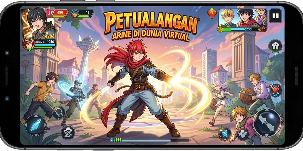 Tampilan gameplay menarik dan dinamis dari JV88.