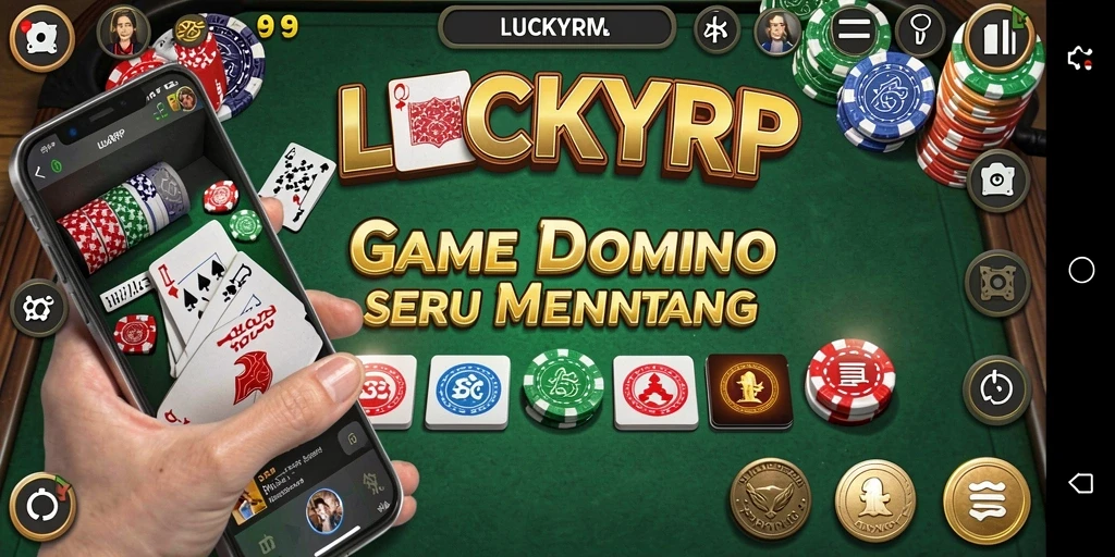 Tampilan gameplay menegangkan dalam LUCKYRP dengan aksi Domino.