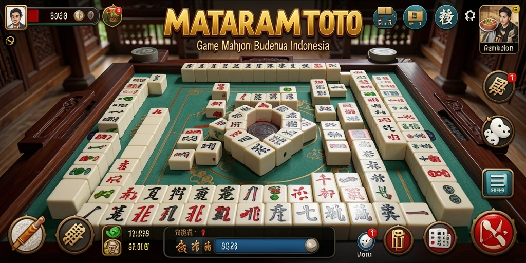 Tampilan permainan Mahjong yang menarik dan interaktif di MATARAMTOTO.