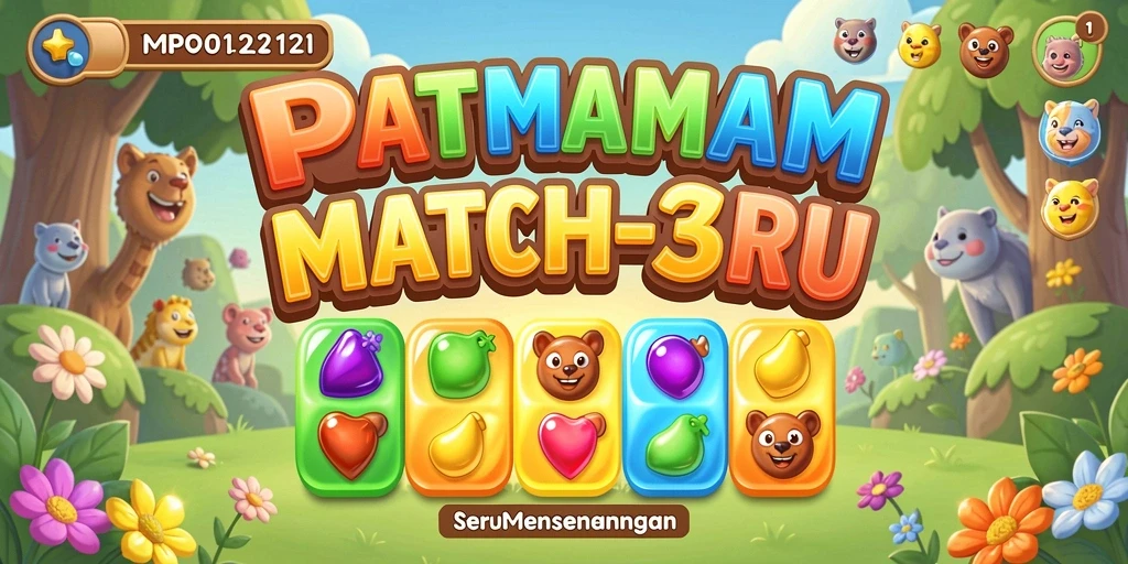 Tampilan gameplay seru dari MPO2121 dengan kombinasi warna-warni.