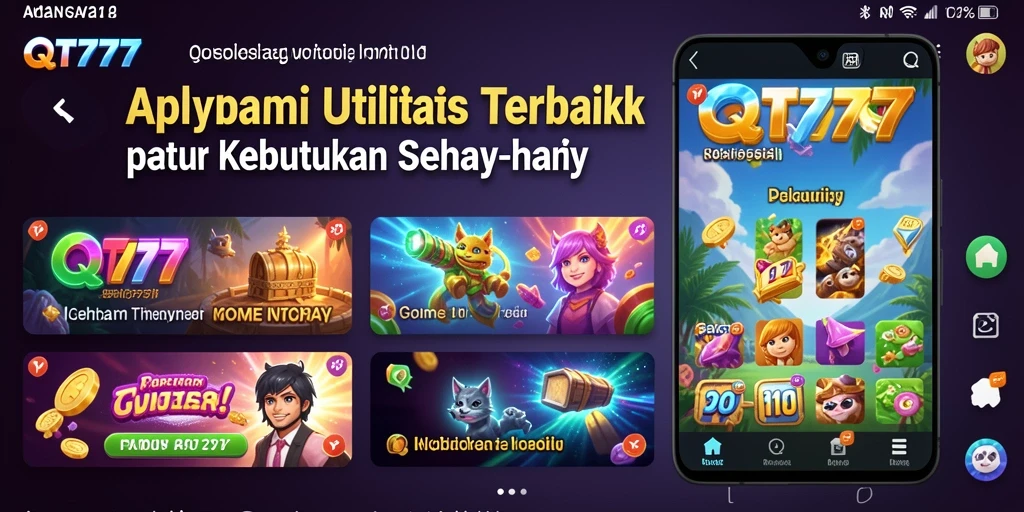 Tampilan antarmuka aplikasi QT777 yang mudah digunakan.