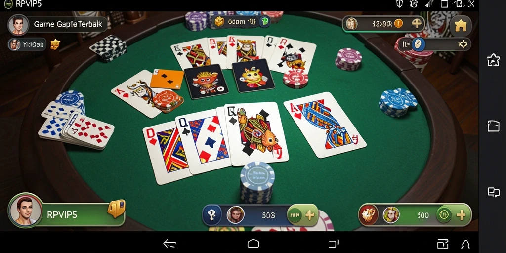 Screenshot gameplay RPVIP5 yang menampilkan keseruan bermain Gaple.