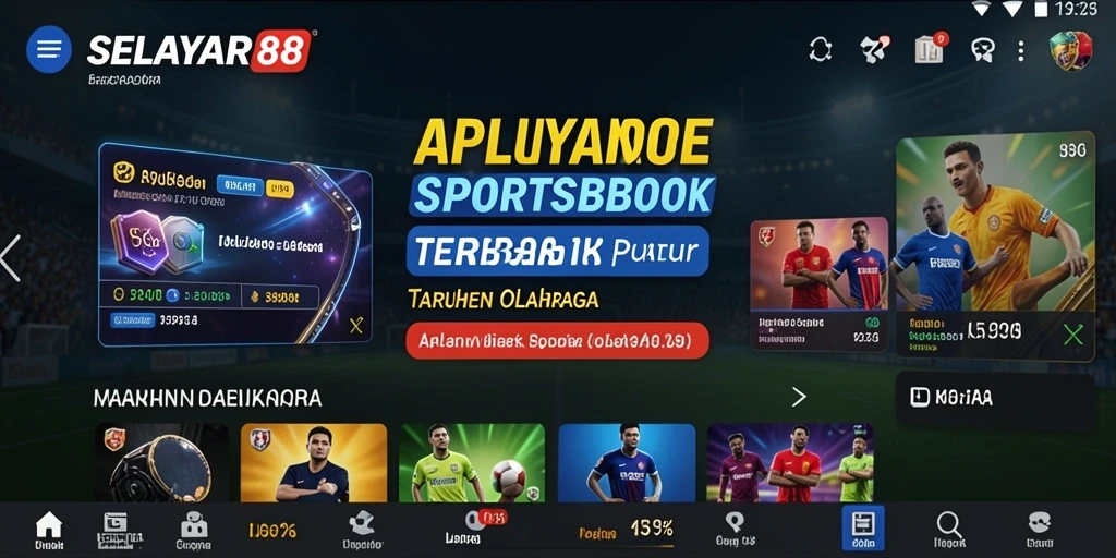Tampilan gameplay interaktif dan menarik dari aplikasi Sportsbook.