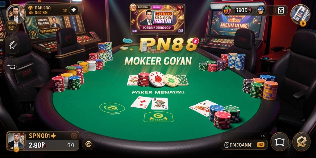 Gameplay SPN88 menunjukkan momen seru di meja Poker.