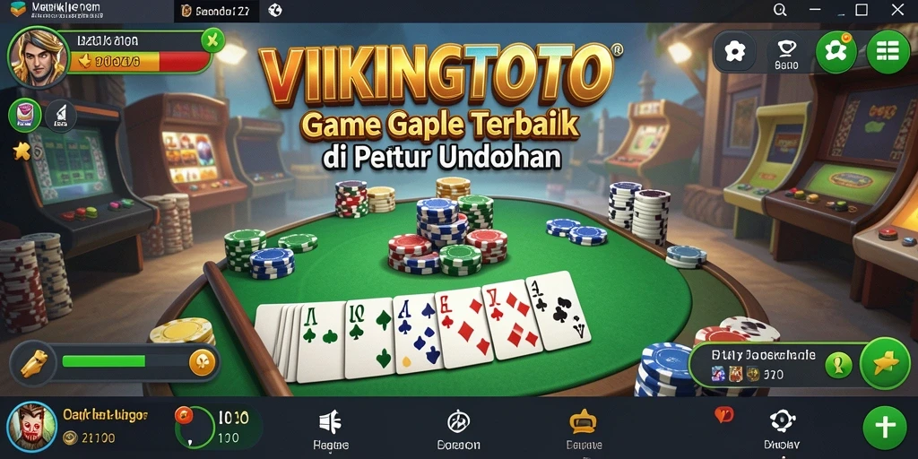 Screenshot VIKINGTOTO menampilkan gameplay Gaple yang seru.