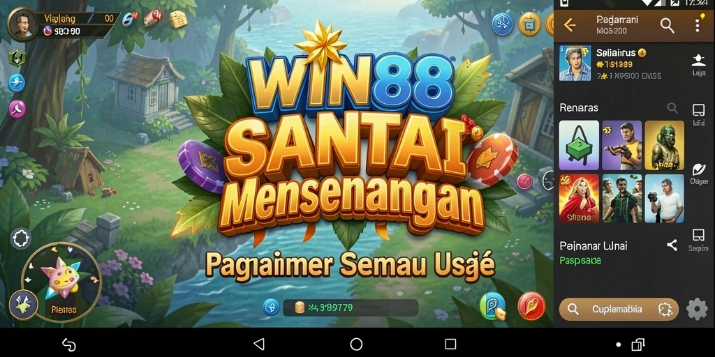 Tangkapan layar menunjukkan gameplay menyenangkan dari WIN88 dengan grafis cerah.