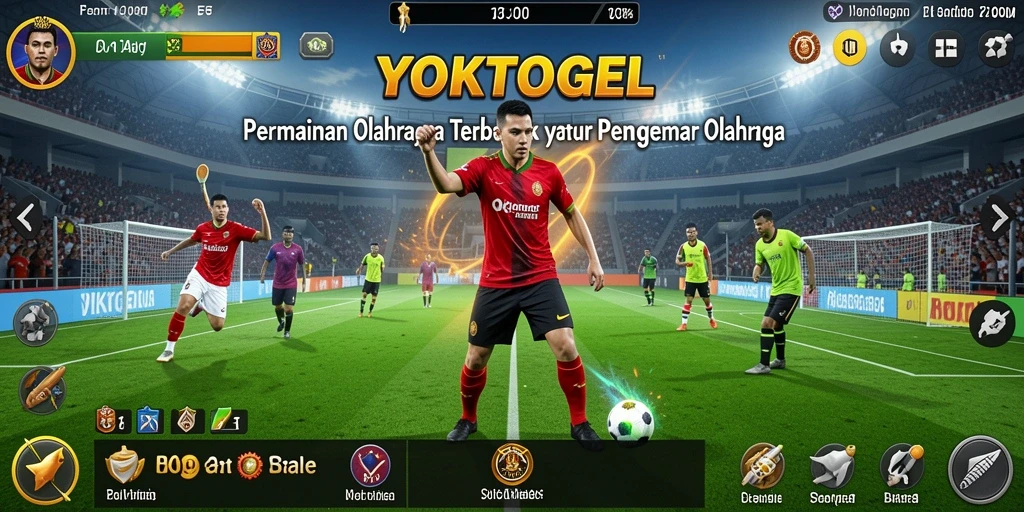 Tampilan gameplay YOKTOGEL dengan aksi olahraga yang mendebarkan.
