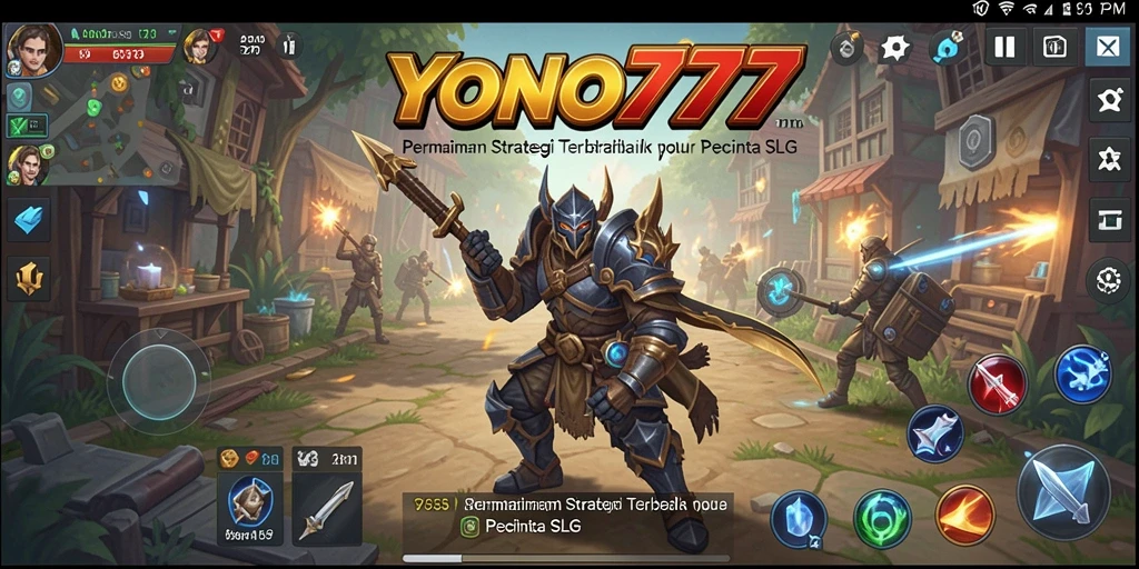Tampilan gameplay YONO777 dengan pertempuran strategi yang seru.